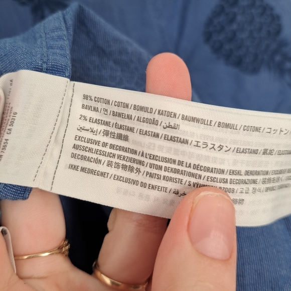 Hollister Blue Pineapple Print Short Sleeve Button Up Summer Beach Shirt Sz M - Picture 5 of 5